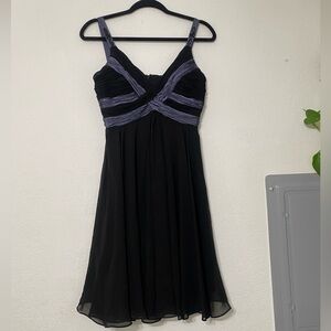 Dressbarn Black and gray mini dress with zipper back